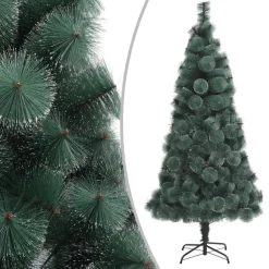 vidaXL Kunstkerstboom met standaard 210 cm PET groen