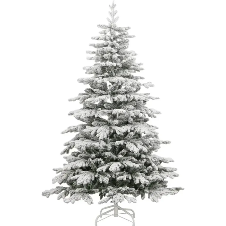 vidaXL Kunstkerstboom met scharnieren en sneeuw 180 cm