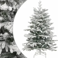 vidaXL Kunstkerstboom met scharnieren en sneeuw 180 cm