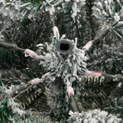 vidaXL Kunstkerstboom met scharnieren en sneeuw 180 cm