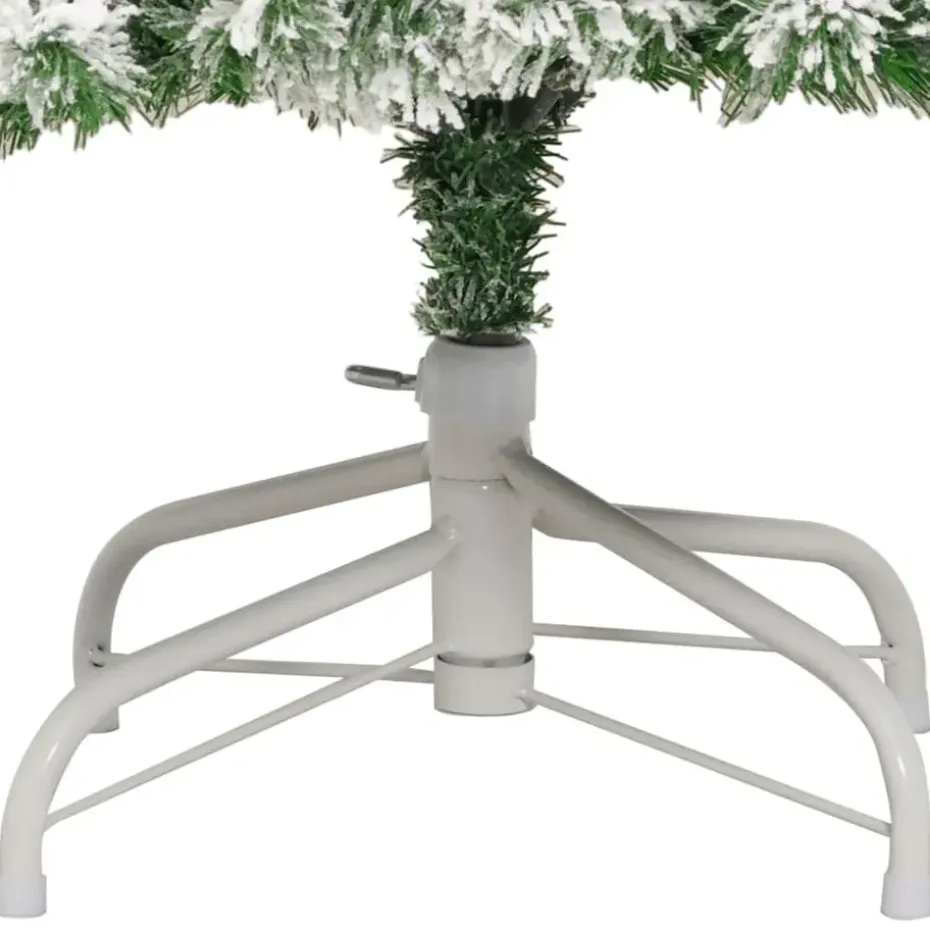 vidaXL Kunstkerstboom met scharnieren en sneeuw 240 cm