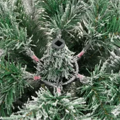 vidaXL Kunstkerstboom met scharnieren en sneeuw 240 cm