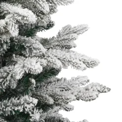 vidaXL Kunstkerstboom met scharnieren en sneeuw 150 cm