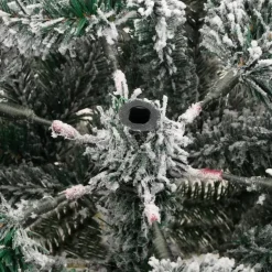 vidaXL Kunstkerstboom met scharnieren en sneeuw 150 cm