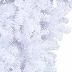 vidaXL Kunstkerstboom met standaard omgekeerd 210 cm wit