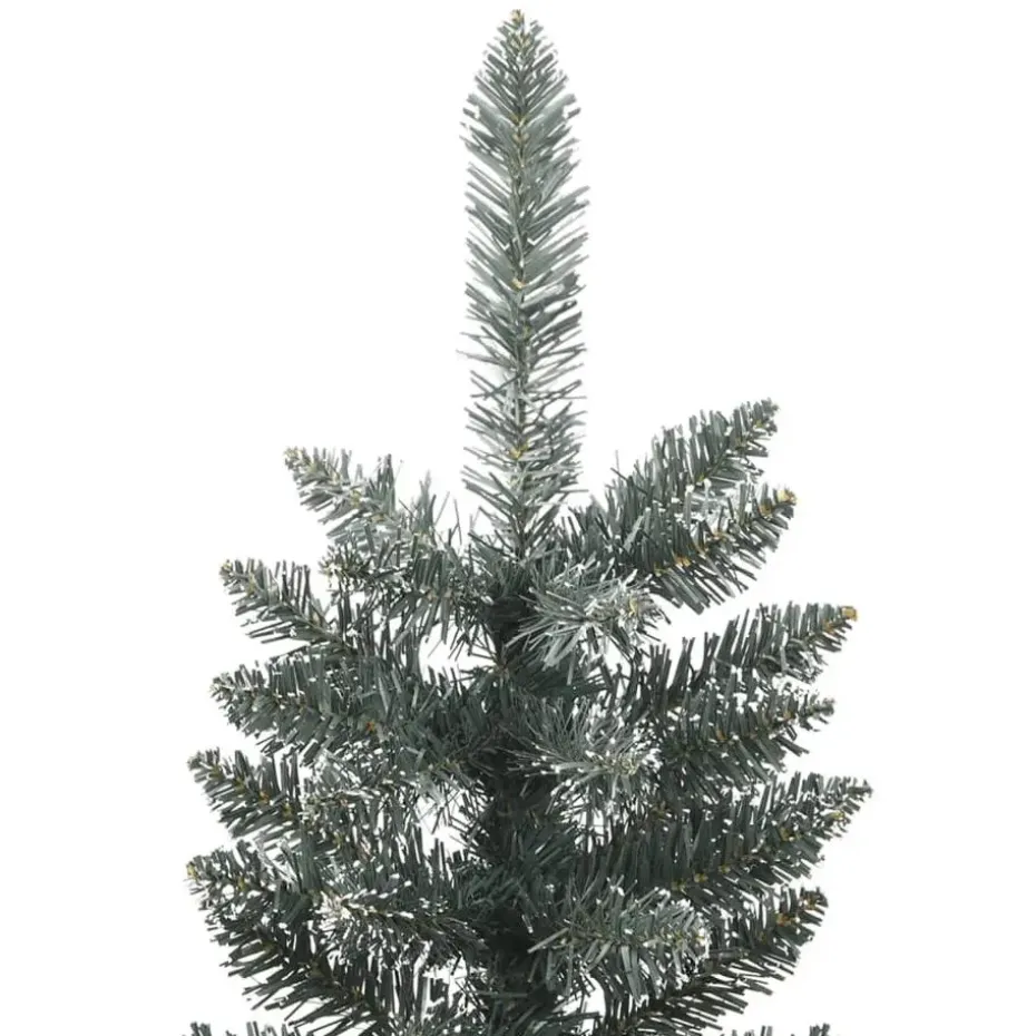 vidaXL Kunstkerstboom met standaard smal 210 cm PVC groen