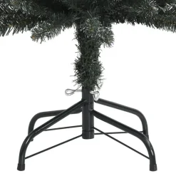 vidaXL Kunstkerstboom met standaard smal 210 cm PVC groen
