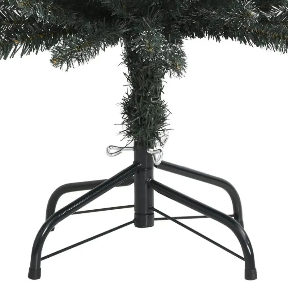 vidaXL Kunstkerstboom met standaard smal 210 cm PVC groen
