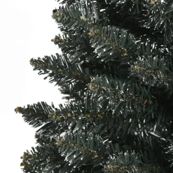 vidaXL Kunstkerstboom met standaard smal 210 cm PVC groen