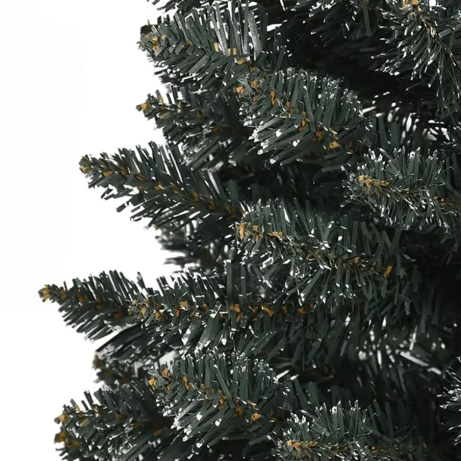 vidaXL Kunstkerstboom met standaard smal 210 cm PVC groen