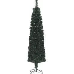 vidaXL Kunstkerstboom met standaard smal 150 cm glasvezel