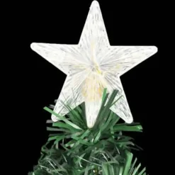 vidaXL Kunstkerstboom met standaard/LED 120 cm glasvezel