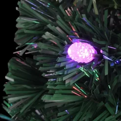 vidaXL Kunstkerstboom met standaard/LED 120 cm glasvezel