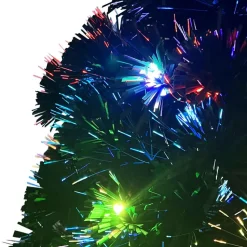 vidaXL Kunstkerstboom met standaard/LED 120 cm glasvezel