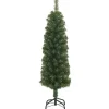 vidaXL Kunstkerstboom met standaard smal 120 cm PVC groen
