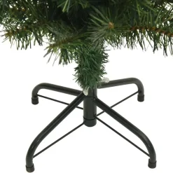 vidaXL Kunstkerstboom met standaard smal 120 cm PVC groen