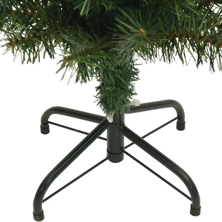 vidaXL Kunstkerstboom met standaard smal 120 cm PVC groen