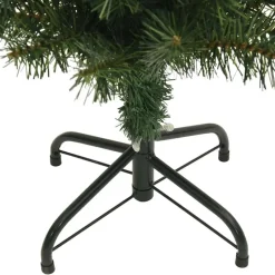 vidaXL Kunstkerstboom met standaard smal 120 cm PVC groen