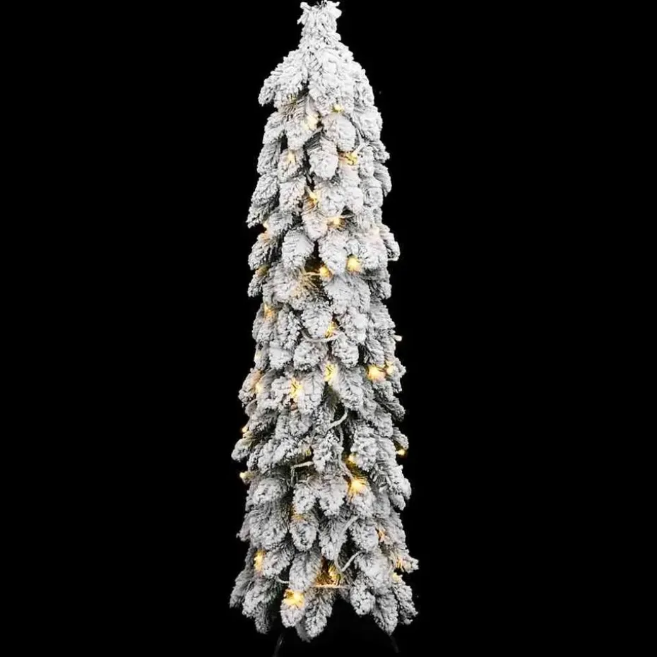 vidaXL Kunstkerstboom met verlichting en sneeuw 80 LED's 150 cm