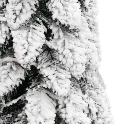 vidaXL Kunstkerstboom met verlichting en sneeuw 80 LED's 150 cm