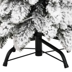 vidaXL Kunstkerstboom met verlichting en sneeuw 80 LED's 150 cm