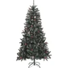 vidaXL Kunstkerstboom met standaard 180 cm PVC groen
