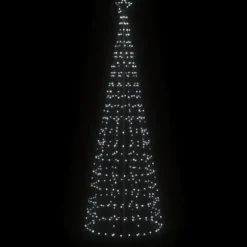 vidaXL LED-kerstboom met spikes 570 LEDs koud wit 300 cm