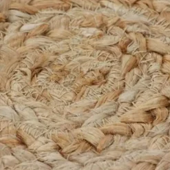 vidaXL Rond Tapijt – Beige Jute – Ø120 cm – Natuurlijk Vloerkleed