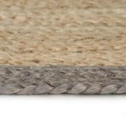 vidaXL Rond Tapijt – Grijs Jute – Ø150 cm – Duurzaam & Natuurlijk