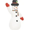 vidaXL Sneeuwpop opblaasbaar met LED's 370 cm