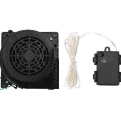 vidaXL Sneeuwpop opblaasbaar met LED's 370 cm