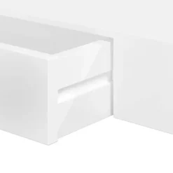 vidaXL Wandschap - met lade - zwevend - MDF - wit