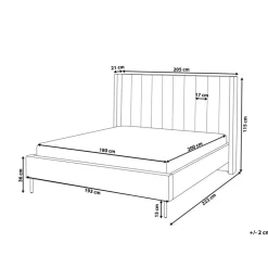 VILETTE - Tweepersoonsbed - Beige - 180 x 200 cm - Bouclé