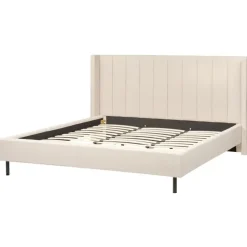 VILETTE - Tweepersoonsbed - Beige - 180 x 200 cm - Bouclé