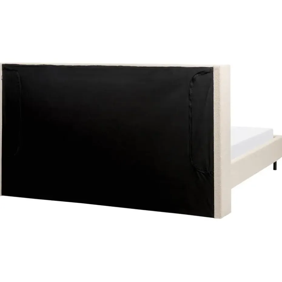 VILETTE - Tweepersoonsbed - Beige - 180 x 200 cm - Bouclé