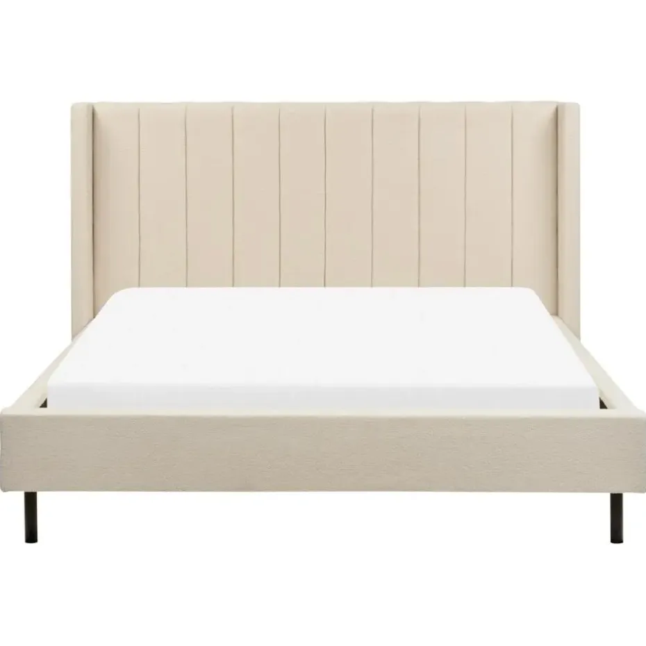 VILETTE - Tweepersoonsbed - Beige - 160 x 200 cm - Bouclé