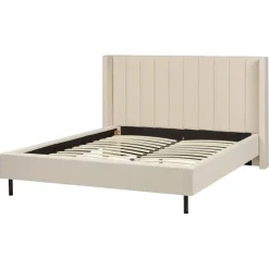 VILETTE - Tweepersoonsbed - Beige - 160 x 200 cm - Bouclé