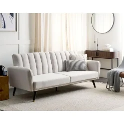 VIMMERBY - Slaapbank - Beige - Polyester