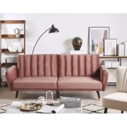 VIMMERBY - Slaapbank - Roze - Fluweel