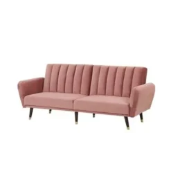 VIMMERBY - Slaapbank - Roze - Fluweel