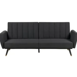 VIMMERBY - Slaapbank - Zwart - Polyester