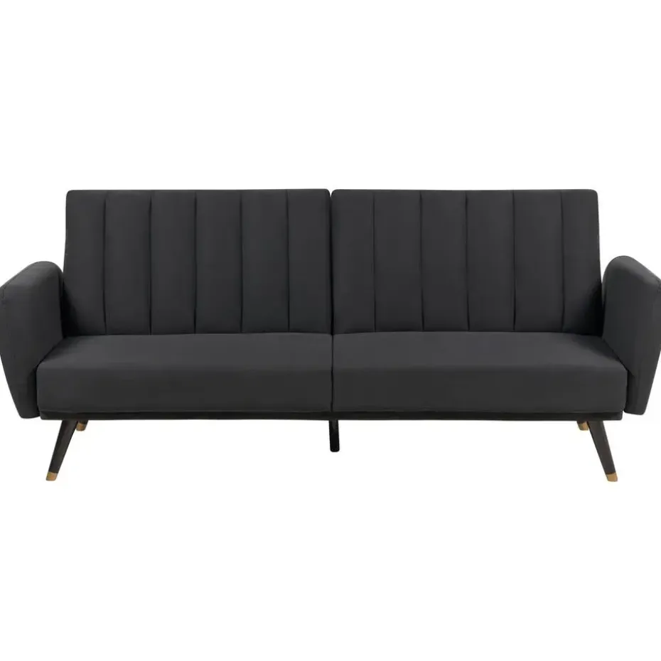 VIMMERBY - Slaapbank - Zwart - Polyester