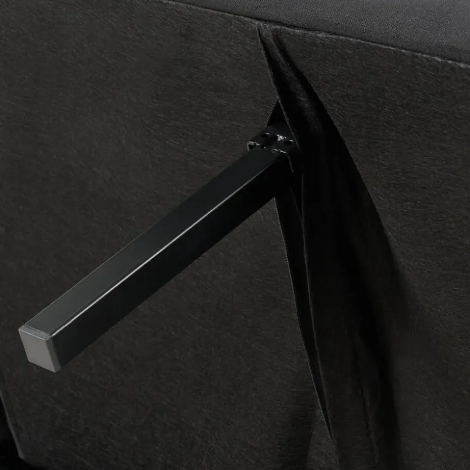 VIMMERBY - Slaapbank - Zwart - Polyester