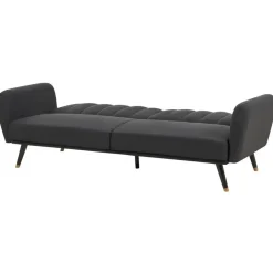 VIMMERBY - Slaapbank - Zwart - Polyester