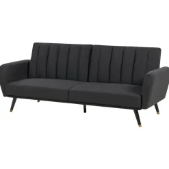 VIMMERBY - Slaapbank - Zwart - Polyester