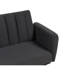 VIMMERBY - Slaapbank - Zwart - Polyester