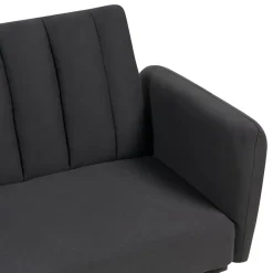 VIMMERBY - Slaapbank - Zwart - Polyester