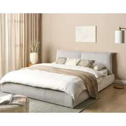 VINAY - Tweepersoonsbed - Beige - 180 x 200 cm - Corduroy