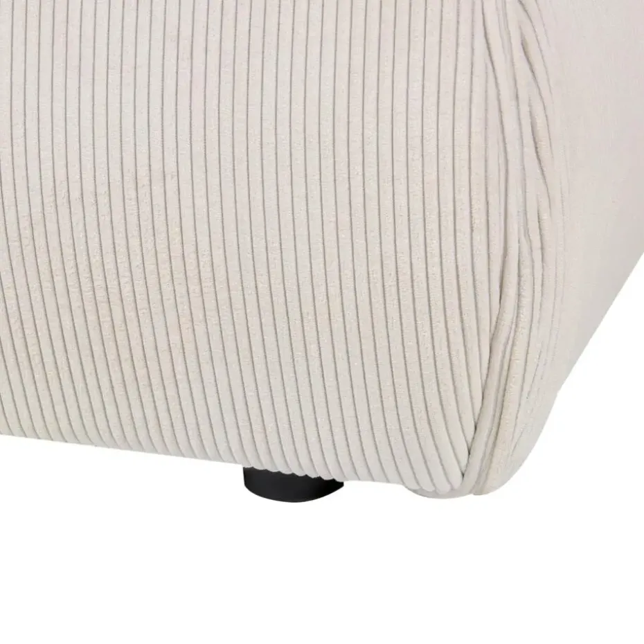 VINAY - Tweepersoonsbed - Beige - 180 x 200 cm - Corduroy