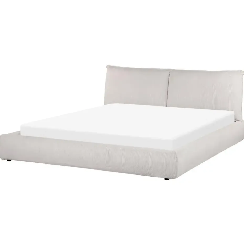 VINAY - Tweepersoonsbed - Beige - 180 x 200 cm - Corduroy